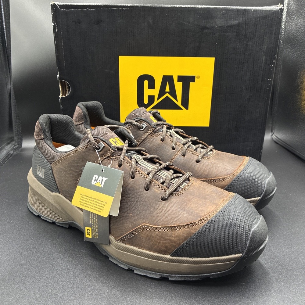 Caterpillar Mens Streamline 2.0 Leather Composite Toe Work Shoe Boot Sz 9.5 NEW